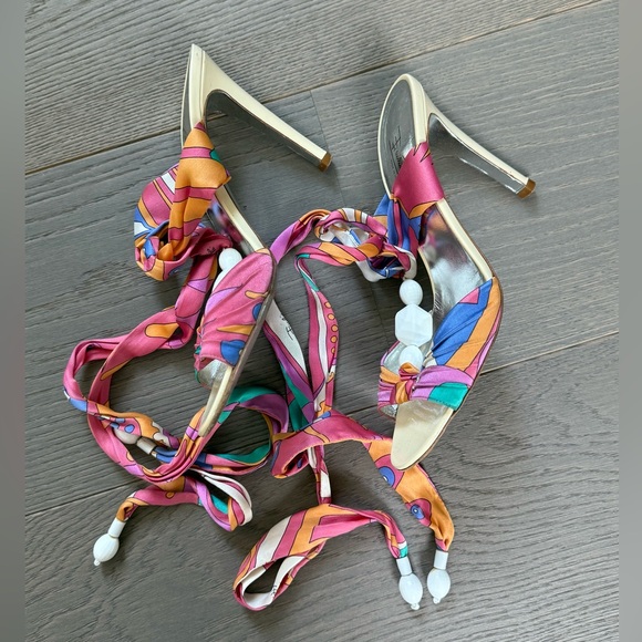 Emilio Pucci Multicolor Strappy Sandals - Picture 2 of 15